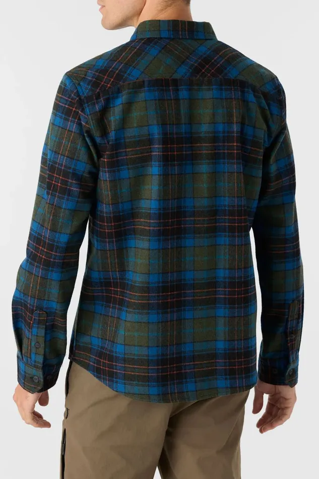 DUNE FLANNEL STANDARD FIT LONG SLEEVE SHIRT Dark Olive Men O039NEILL Clothing