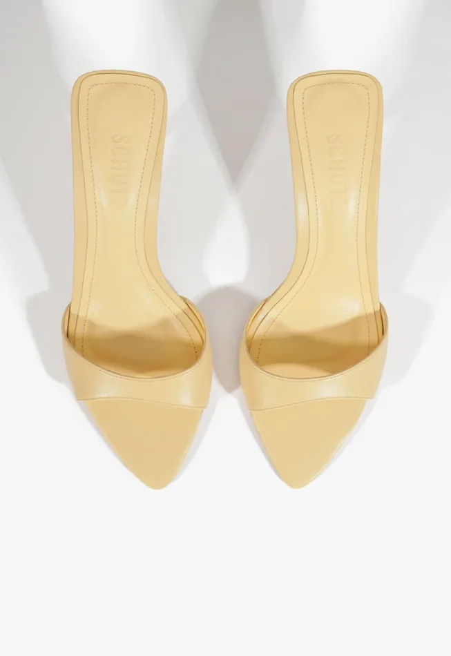 Elodie Sandal Beige Women Schutz Shoes Mules