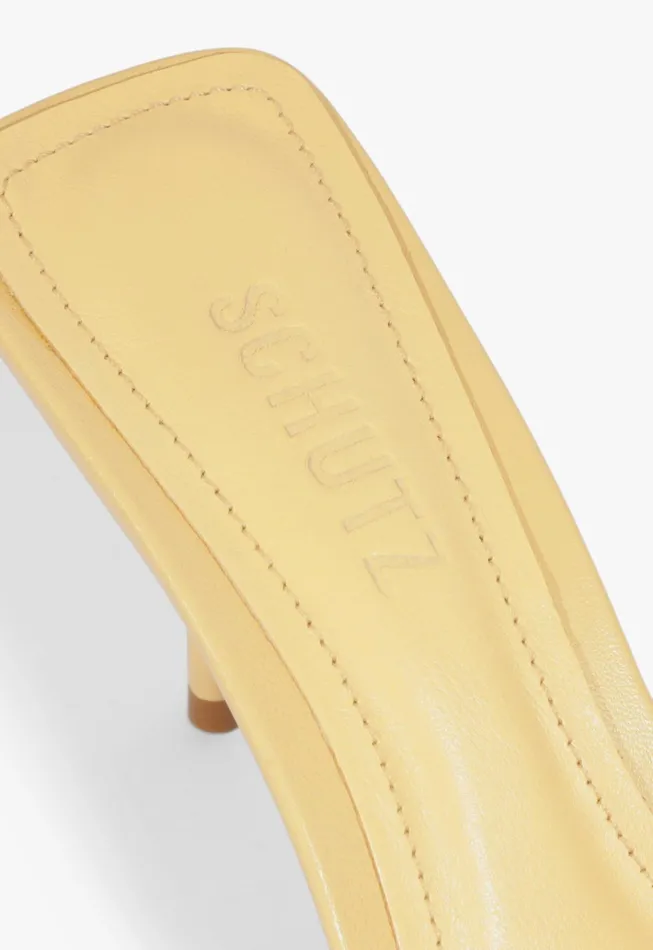 Elodie Sandal Beige Women Schutz Shoes Mules