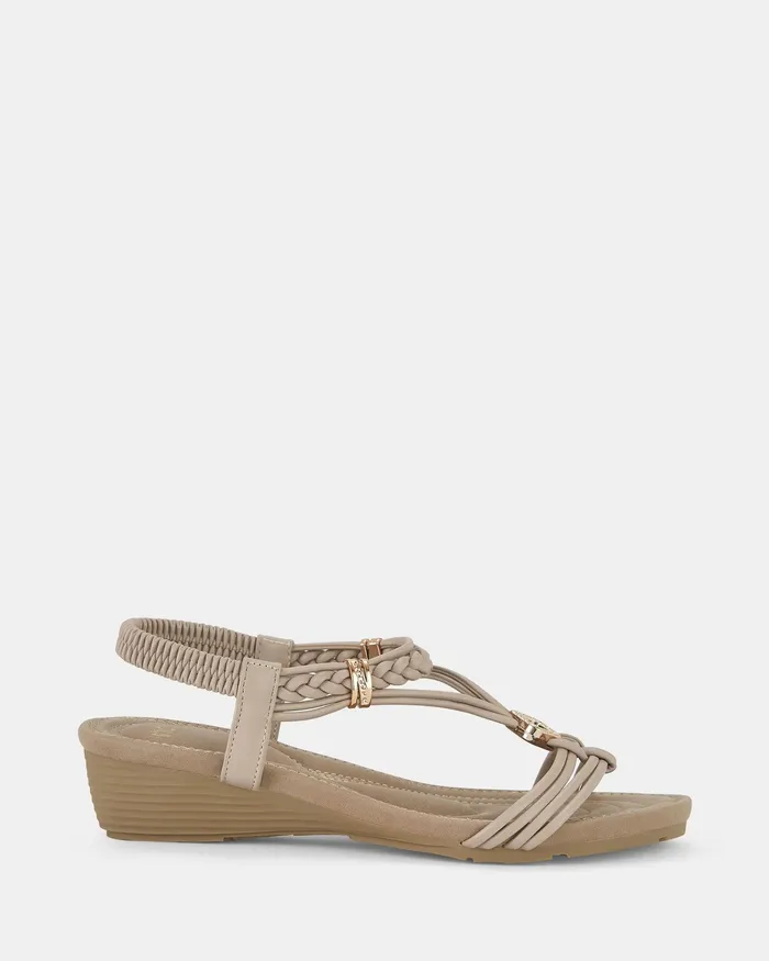 ELRANCHO NUDE Women Wedges NOVO Shoes
