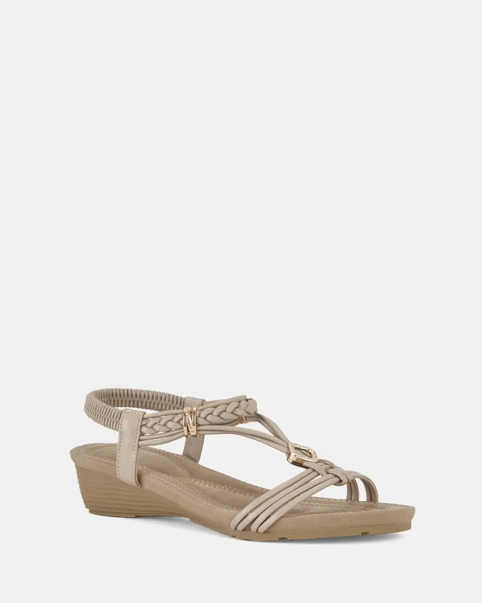 ELRANCHO NUDE Women Wedges NOVO Shoes