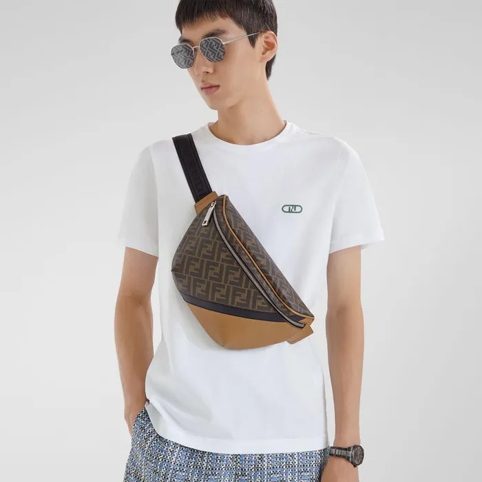 Fendi Belt Bags Fendi Diagonal Belt Bag Multicolor Leather Belt Bag 8211 Men