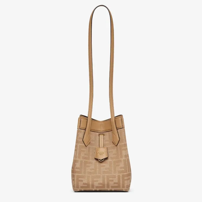 Fendi Bucket Bags Fendi Origami Mini Beige FF Jacquard Fabric Mini Bag That Can Be Transformed 8211 Women