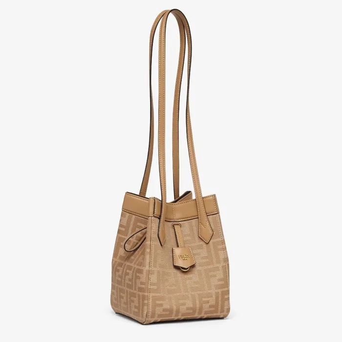 Fendi Bucket Bags Fendi Origami Mini Beige FF Jacquard Fabric Mini Bag That Can Be Transformed 8211 Women