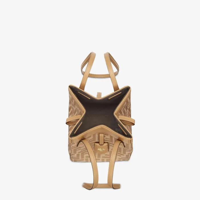Fendi Bucket Bags Fendi Origami Mini Beige FF Jacquard Fabric Mini Bag That Can Be Transformed 8211 Women