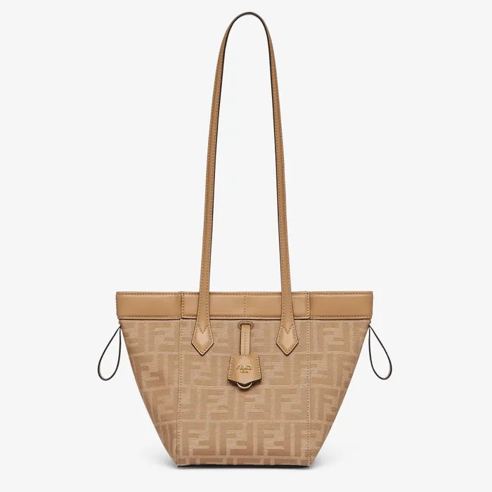Fendi Bucket Bags Fendi Origami Mini Beige FF Jacquard Fabric Mini Bag That Can Be Transformed 8211 Women