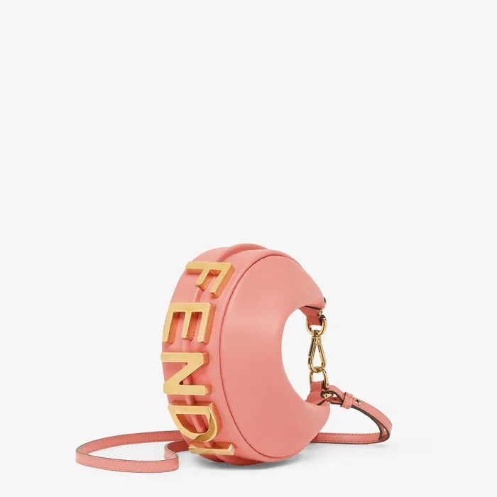 Fendi Hobo Bags Fendigraphy Mini Pink Leather Minibag 8211 Women