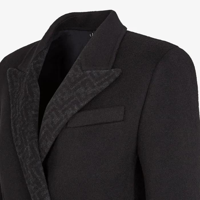 Fendi Jackets Blouson Black Wool Jacket 8211 Women