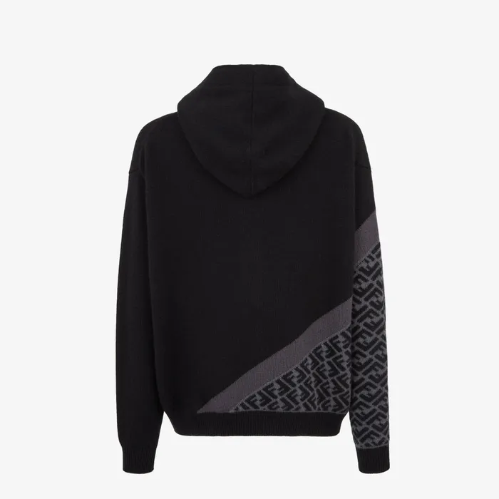Fendi Knitwear Sweatshirt Black Cashmere Sweatshirt 8211 Men