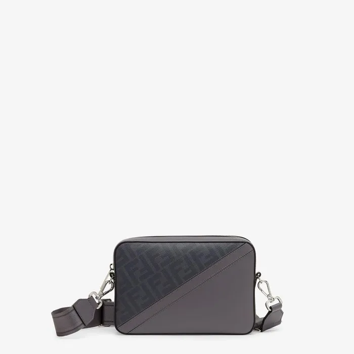Fendi Messenger Bags Fendi Diagonal Camera Case Gray FF Canvas Bag 8211 Men