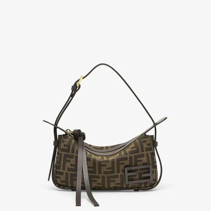 Fendi Shoulder and Crossbody Bags Simply Fendi Mini Brown FF Jacquard Fabric Mini Bag 8211 Women Fendi Shoulder and Crossbody Bags Simply Fendi Mini Brown FF Jacquard Fabric Mini Bag 8211 Women