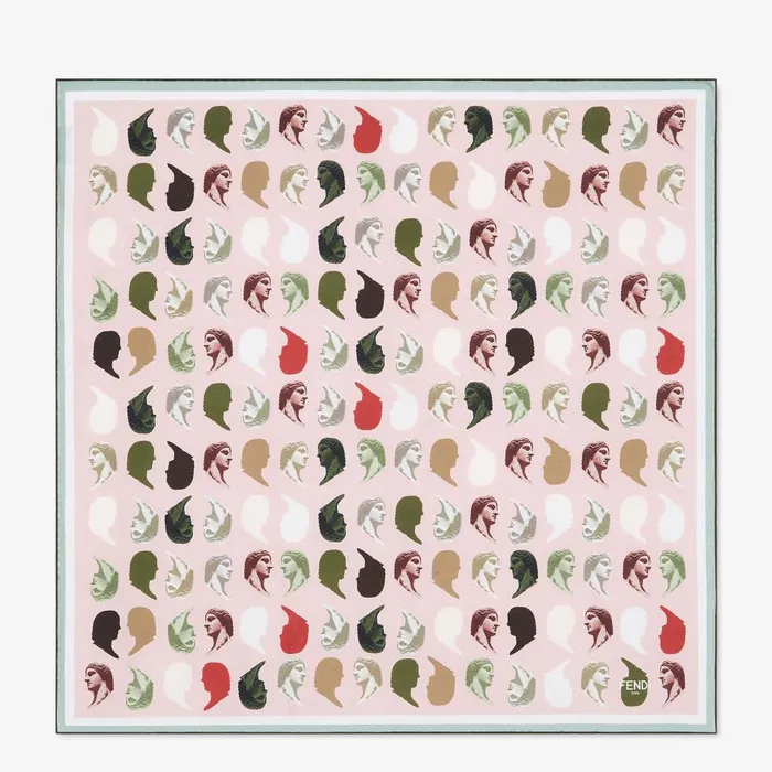 Fendi Silk Scarves Fendi Foulard Pink Silk Foulard 8211 Women