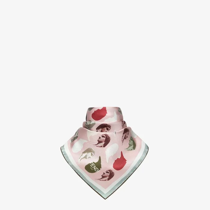 Fendi Silk Scarves Fendi Foulard Pink Silk Foulard 8211 Women
