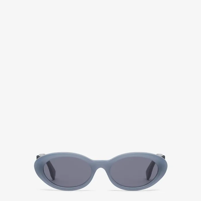 Fendi Sunglasses FF Diamonds Light Blue Acetate Sunglasses 8211 Women