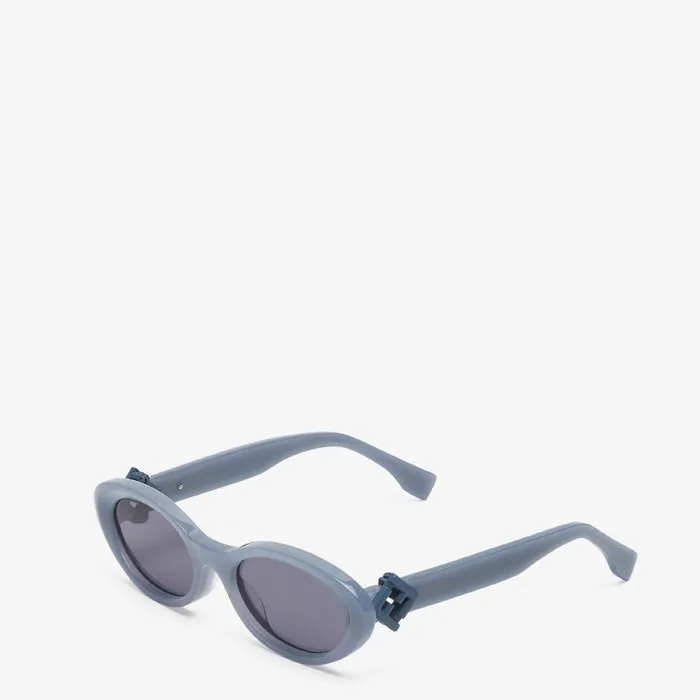 Fendi Sunglasses FF Diamonds Light Blue Acetate Sunglasses 8211 Women