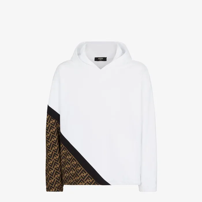 Fendi Sweatshirts Sweatshirt White Jersey Sweatshirt 8211 Men