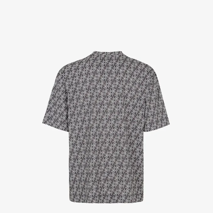 Fendi Tshirts and Polos TShirt FF Labyrinth Gray Cotton Tshirt 8211 Men