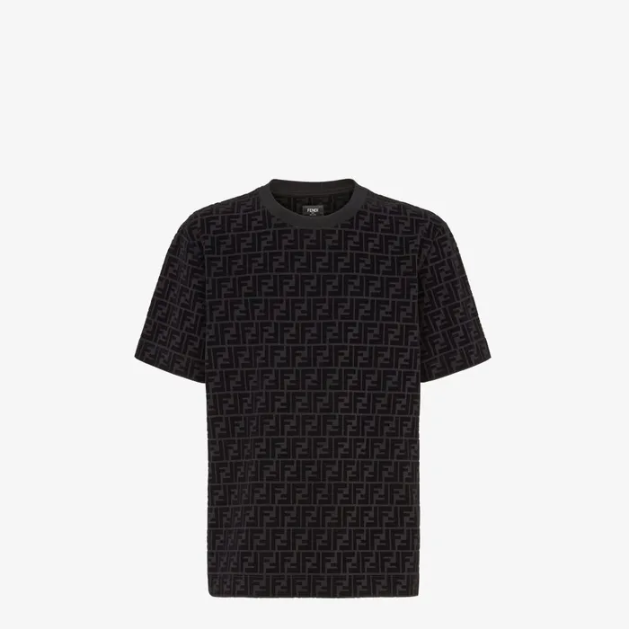 Fendi Tshirts and Polos TShirt Tshirt In Black Piqu 8211 Men