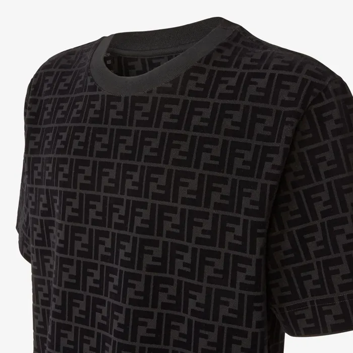 Fendi Tshirts and Polos TShirt Tshirt In Black Piqu 8211 Men