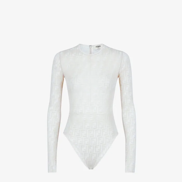 Fendi Tops and Shirts Body White Lace Bodysuit 8211 Women