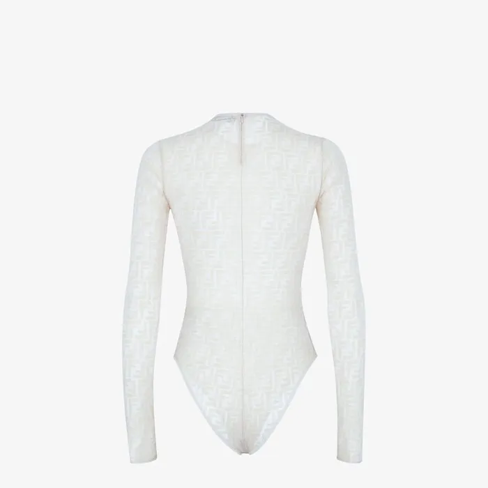 Fendi Tops and Shirts Body White Lace Bodysuit 8211 Women