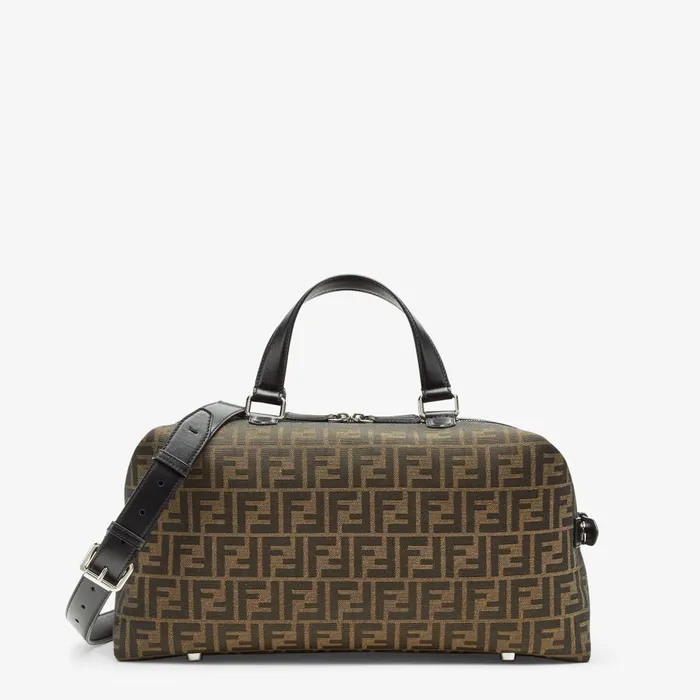Fendi Travel FF Eclissi Fendi Siesta Medium Brown FF Jacquard Bag 8211 Men