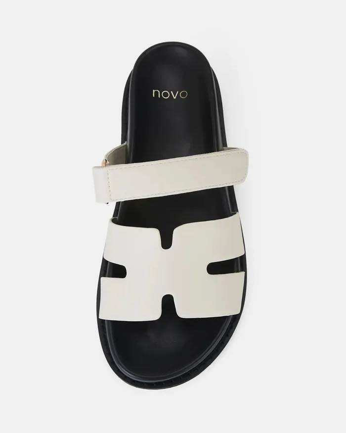 Flat Sandals SLOTHY CREAM Flatform NOVO Shoes Women