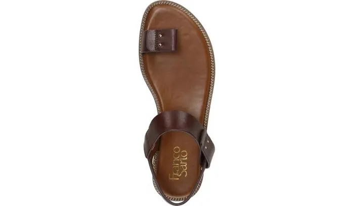 Flat Sandals Women Franco Sarto Franco Geranio Sandal Dark Brown Leather