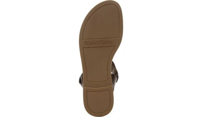 Flat Sandals Women Franco Sarto Franco Geranio Sandal Dark Brown Leather