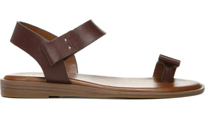 Flat Sandals Women Franco Sarto Franco Geranio Sandal Dark Brown Leather
