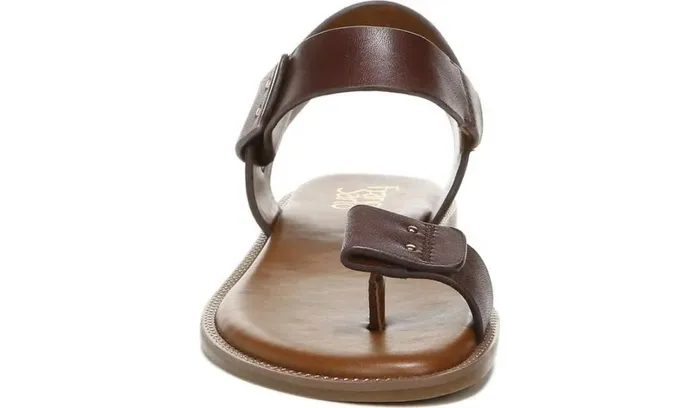 Flat Sandals Women Franco Sarto Franco Geranio Sandal Dark Brown Leather