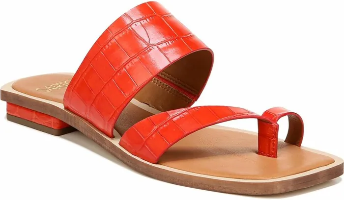 Flat Sandals Women Franco Sarto Sarto Ediana Sandal Coral Leather