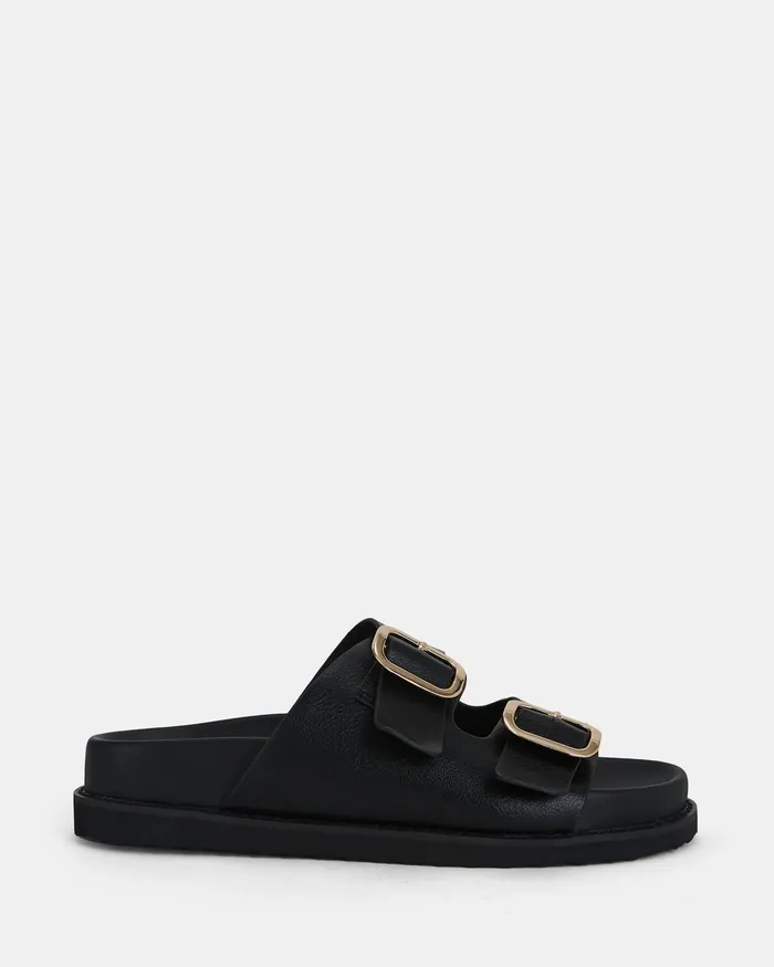 Flat Sandals Women SASCHA BLACK Flatform NOVO Shoes