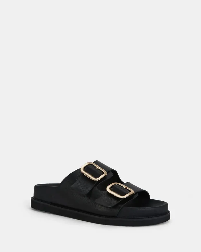 Flat Sandals Women SASCHA BLACK Flatform NOVO Shoes