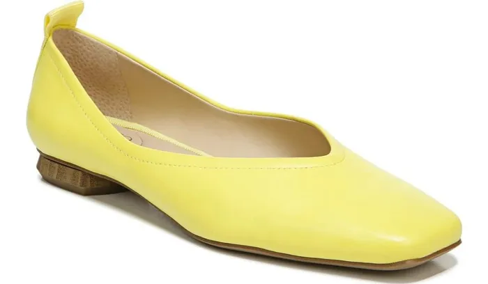 Flats Women Franco Sarto Franco Ailee Flat Yellow Leather