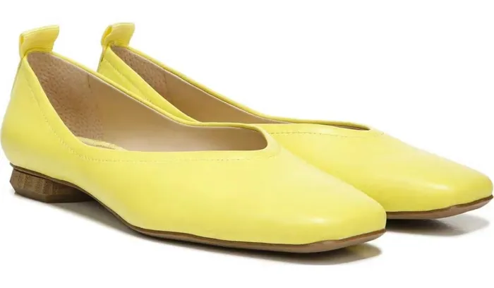 Flats Women Franco Sarto Franco Ailee Flat Yellow Leather