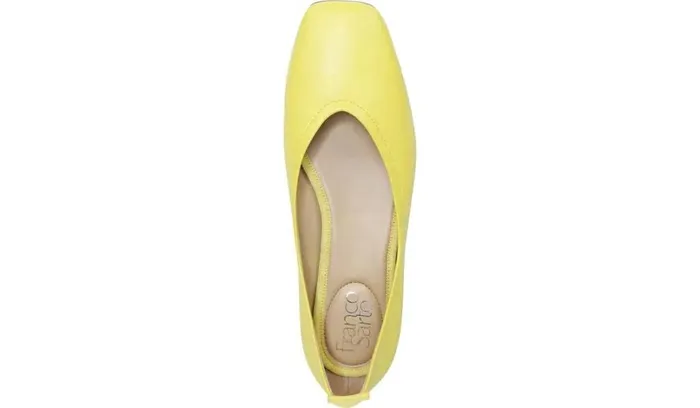 Flats Women Franco Sarto Franco Ailee Flat Yellow Leather