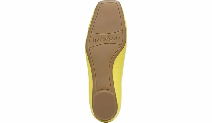 Flats Women Franco Sarto Franco Ailee Flat Yellow Leather