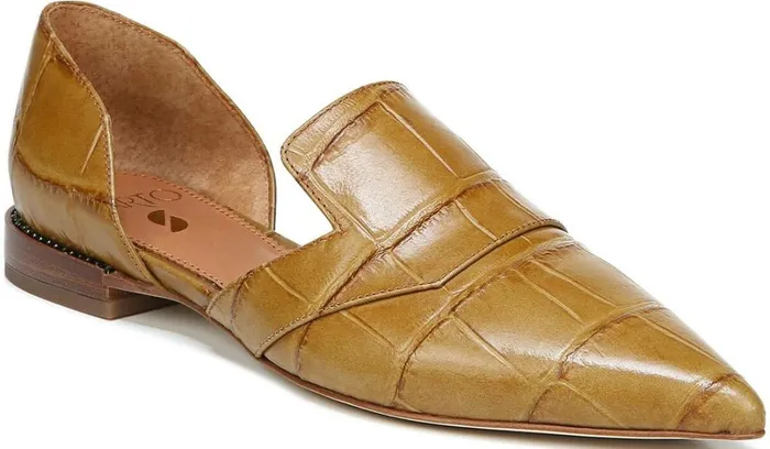 Flats Women Franco Sarto Sarto Toby D039Orsay Flat Camel Leather