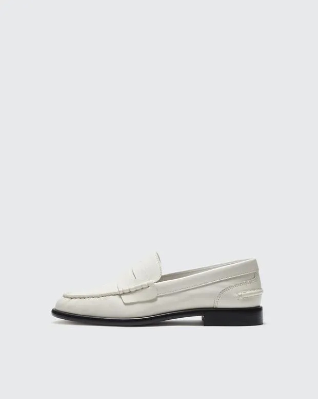 Flats Women Rag and Bone Carter Leather Loafer Antique White