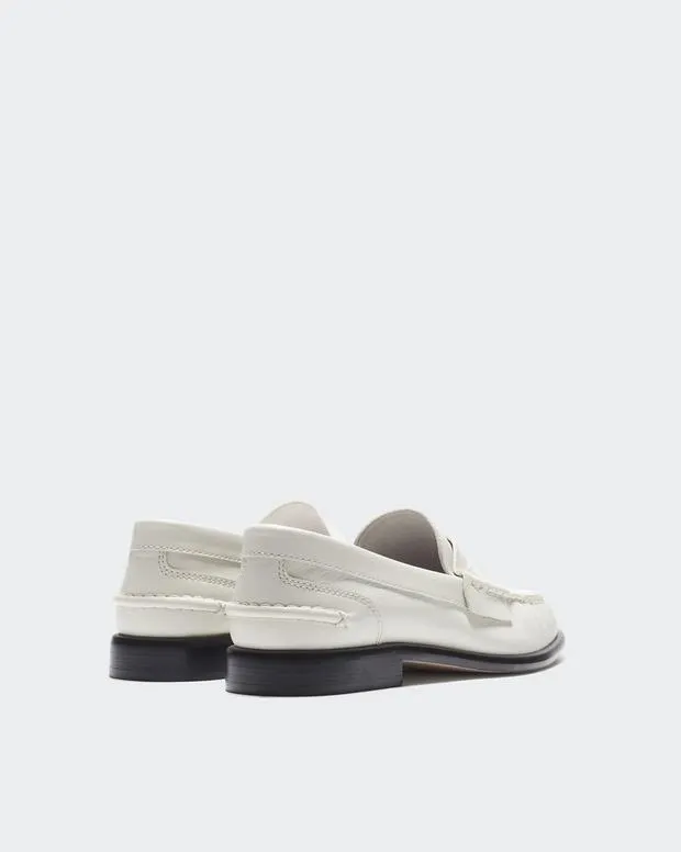 Flats Women Rag and Bone Carter Leather Loafer Antique White
