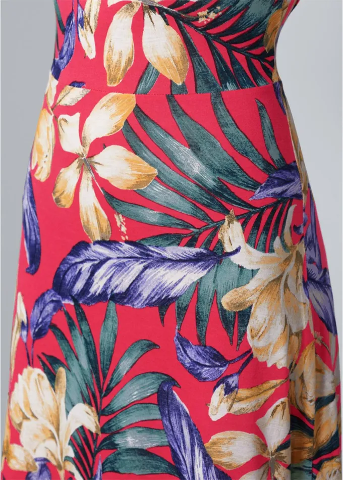 FLORAL ALINE MIDI DRESS Red Multi Women VENUS Sundresses