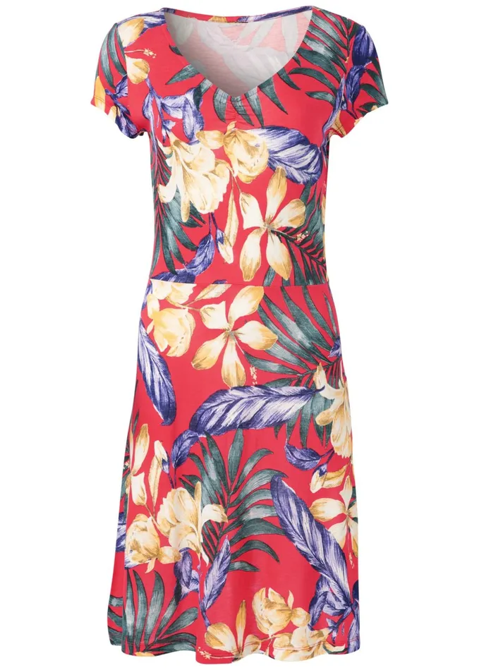 FLORAL ALINE MIDI DRESS Red Multi Women VENUS Sundresses