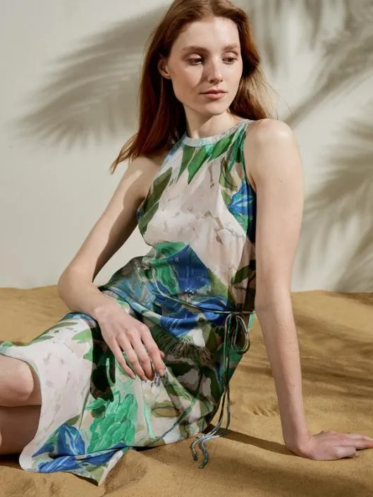 Floral Silk Midi Dress 8211 Elegant And Luxurious LilySilk Women Jumpsuits Lilysilk Dresses