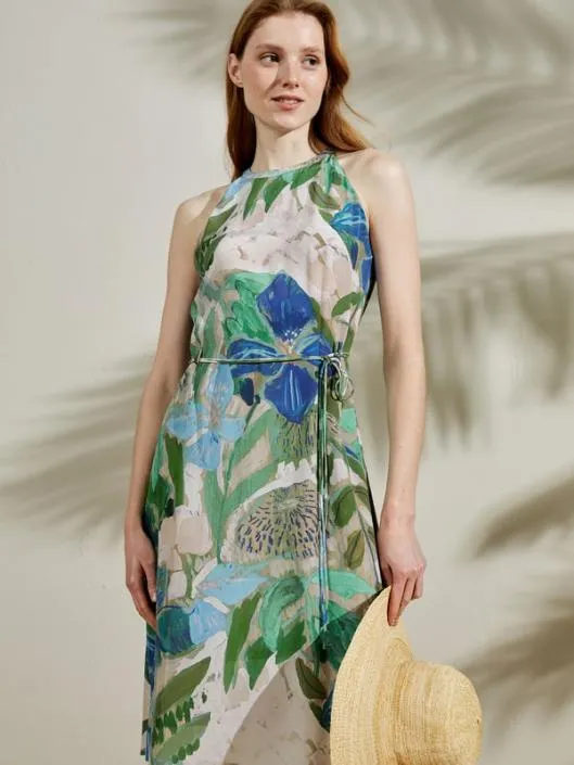 Floral Silk Midi Dress 8211 Elegant And Luxurious LilySilk Women Jumpsuits Lilysilk Dresses