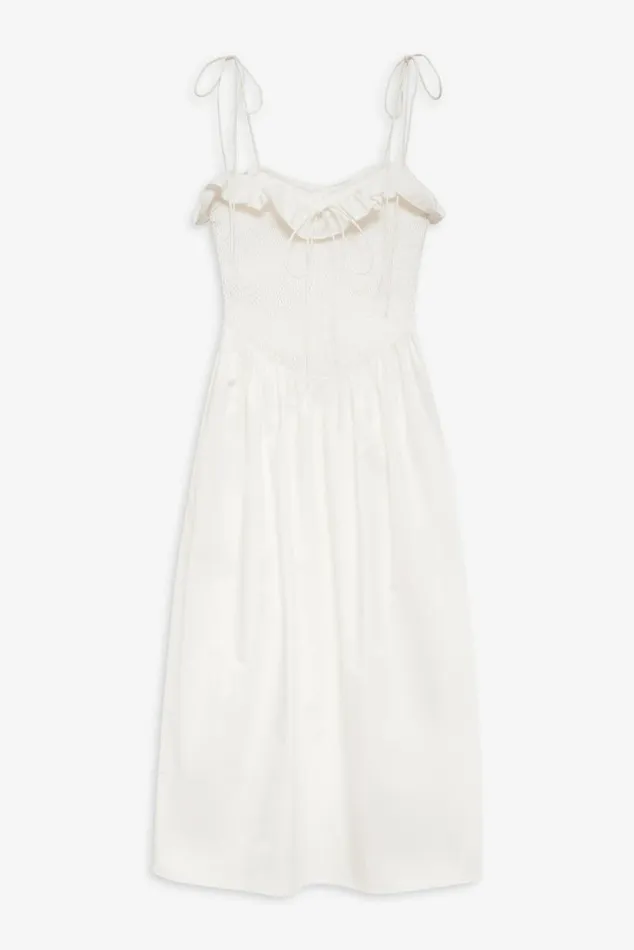 For Love and Lemons Dresses Bethany Midi Dress White 8211 Women For Love and Lemons Dresses Bethany Midi Dress White 8211 Women
