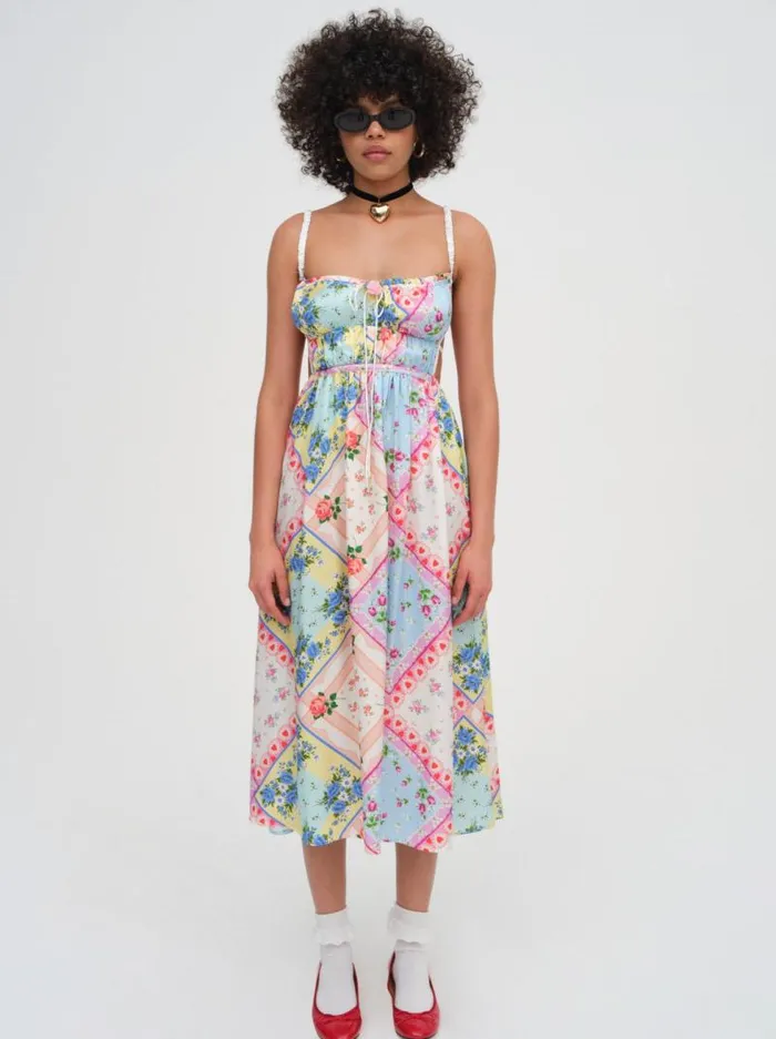 For Love and Lemons Dresses Cassandra Midi Dress Multi 8211 Women