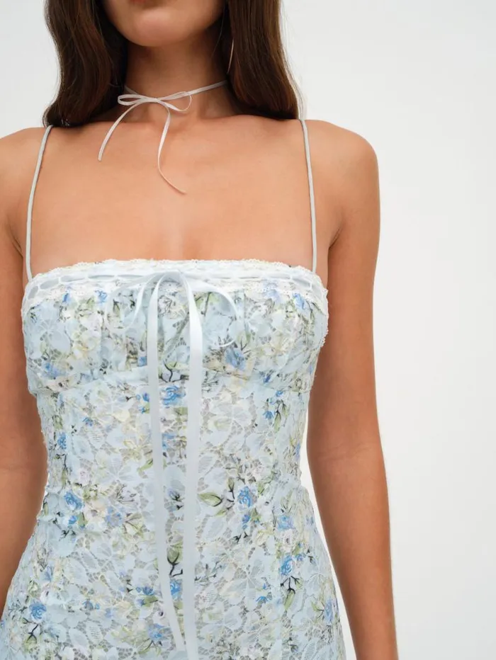 For Love and Lemons Dresses Claire Lace Mini Dress Blue 8211 Women For Love and Lemons Dresses Claire Lace Mini Dress Blue 8211 Women