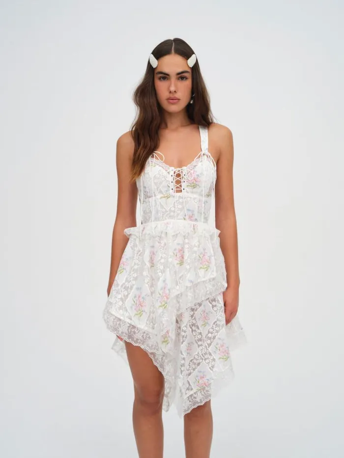 For Love and Lemons Dresses Diana Asymmetric Mini Dress White 8211 Women For Love and Lemons Dresses Diana Asymmetric Mini Dress White 8211 Women