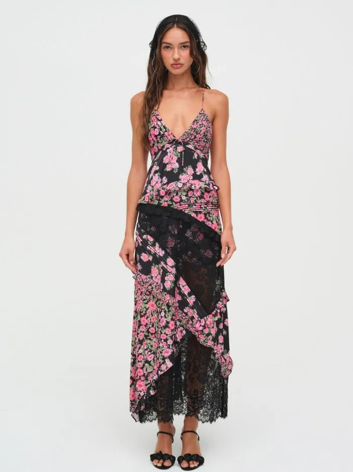 For Love and Lemons Dresses Rosalyn Maxi Dress Black 8211 Women